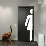 Exemple de stickers muraux: Toilettes - Demi Femme (Thumb)